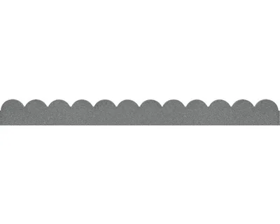 Image de Bordure de parterre, bordure de gazon avec crampons de fixation 120 x 11 cm gris