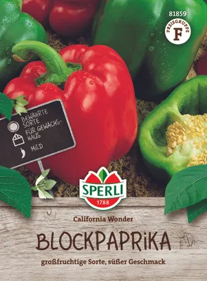 Produktbild von SPERLI Paprikasamen California Wonder Capsicum annuum 40 Pflanzen