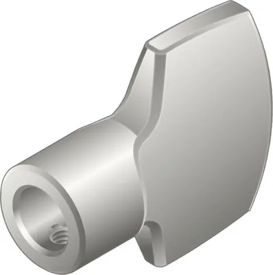Produktbild von BASI - Knaufteil - V50/55 - D-Form, matt vernickelt - 5900-0143