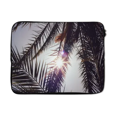 Produktbild von MuchoWow® Laptop Hülle 15 Zoll Palmwedel - Sonne - Sommer Laptoptasche - Laptoptasche - Sleeve - Rundum-Schutz