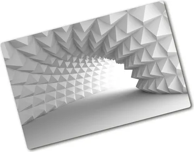 Produktbild von Tulup Glas Herdabdeckplatte - 80x52 cm - Glaskeramikkochfeld-Abdeckung Spritzschutz Glasabdeckplatte - Einteilig - Kunst: Modern & Klassisch - Abstrakter Tunnel - Grau