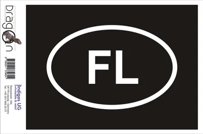 Produktbild von Aufkleber / Autoaufkleber - JDM / Die cut / Auto / OEM - Liechtenstein FL - 60x110 mm silber - Heckscheibe / Heckscheibenaufkleber