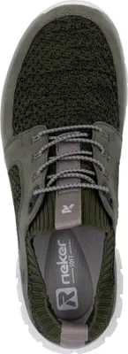 Produktbild von Rieker Herren Sneaker Strick Slipper mit Gummizug und losen Soft Einlagen 04351, Größe:44 EU, Farbe:Grün