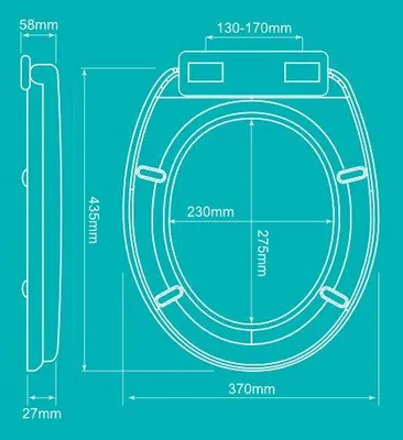 Produktbild von Toilettensitz weiß Soft-Close 43,5x37x5,8cm für WC