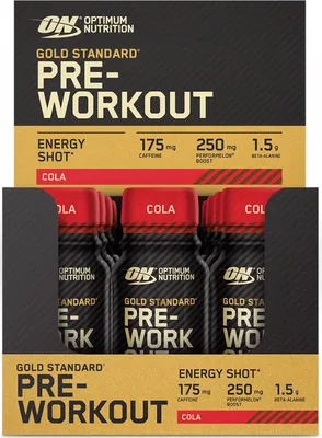 Produktbild von Optimum Nutrition Gold Standard Pre-Workout Shot (12x60ml) Cola - Pre-Workout - Pre-Workout Shots