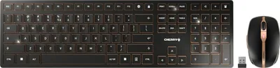 Immagine prodotto di CHERRY DW 9100 SLIM - Set tastiera e mouse - senza fili - 2,4 GHz, Bluetooth 4.2 - QWERTY - USA con simbolo Euro - nero