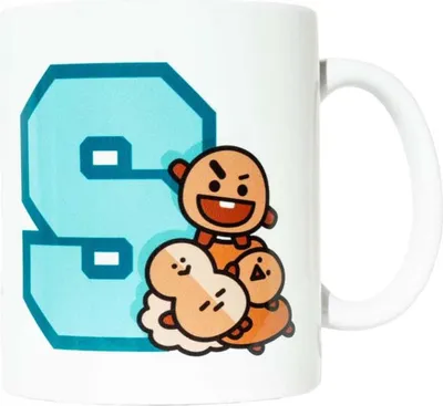 Immagine prodotto di boccale BT21 Shooky junior 300 ml in Vetroceramica bianco/blu