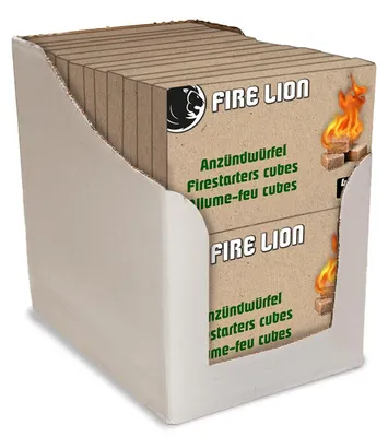 Produktbild von 24 Platten mit 32 Anzündwürfeln für Kamin, Grill und Herd - Nachhaltige Qualität