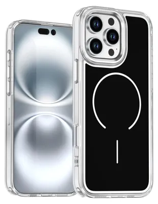 Produktbild von Magnetische Hülle für iPhone 16 Pro Max, Dünn Klare Stoßfest Handyhülle, Kompatibel mit MagSafe Schwarz