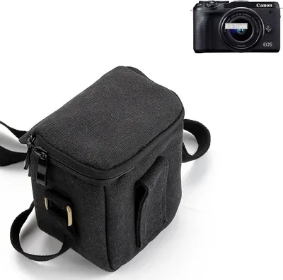 Produktbild von K-S-Trade Umhängetasche kompatibel mit Canon EOS M6 Mark II Schulter Tasche Tragetasche Kameratasche Fototasche schwarz Schutzhülle Zubehörtasche