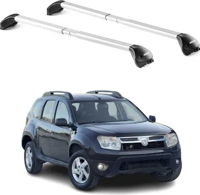 Image de Barres de toit transversales pour Dacia Duster 2010-2013 Gris Argenté 2x ABE