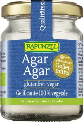 Produktbild von Rapunzel Agar Agar Pulver 60 g, Gelatinepulver, 60 g, Agar Agar* *kontrolliert biologischer Anbau