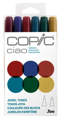 Produktbild von COPIC Marker ciao 6er Set "Jewel Tones"