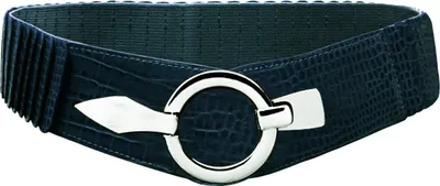 Produktbild von Glamexx24 Damen Taillengürtel Elastischer gürtel 6cm breiter Hüftgürtel silberner Ring-Farbe: Blau Flocken -Größe: 85cm ( Taillenweite 76-108cm )