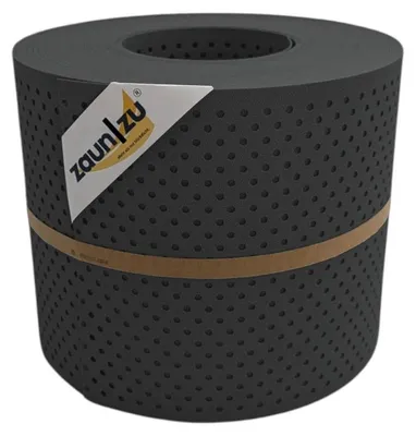 Produktbild von Doppelstab Sichtschutz zaun|zu PREMIUM gelocht 15% Streifen PP Zaunblende Anthrazit 26m
