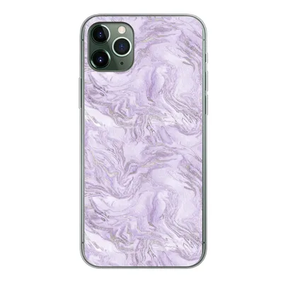 Produktbild von MuchoWow® Handyhülle Schutzhülle Hülle für iPhone 11 Pro Max Marmor - Silber - Muster Silikon Softcase Handy Hülle - Schutz
