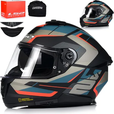 Produktbild von LS2 FF808 Stream II Road Helm, blau/orange/schwarz, XL (61/62)