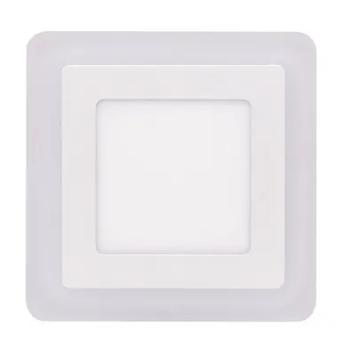 Obrázok produktu pre Ecolite Biely vstavaný LED panel hranatý 145 x 145mm 6W+3W podsvietený LED-DUO-S6W