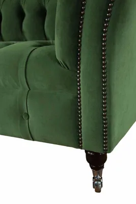 Immagine prodotto di Chesterfield sedute per ufficio arredamento divano divano 2 posti tessile verde