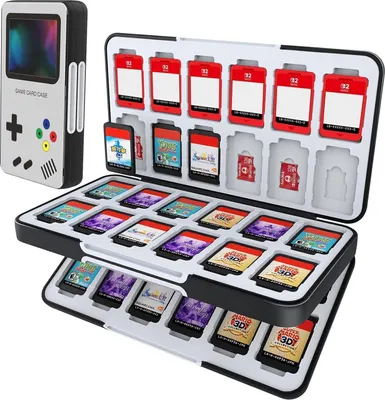Obrázok produktu pre Úložisko hier Switch Lite: ochranný kryt so 48 slotmi na herné karty, 24 slotmi na karty micro SD