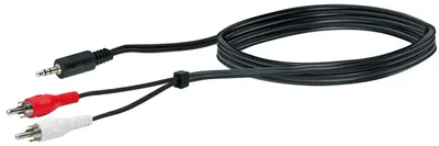 Produktbild von Schwaiger TFS1015 533, 3.5mm, Männlich, 2 x RCA, Männlich, 1,5 m, Schwarz