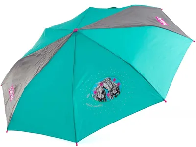 Produktbild von Scout Kinder-Taschenregenschirm mit Reflektorband Summer Green