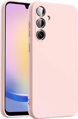 Produktbild von Conie TPU Schutzhülle für Samsung Galaxy A25 5G Tasche Case Cover Bumper Silikon Mikrofaser Inlay Hülle in Rosa matt