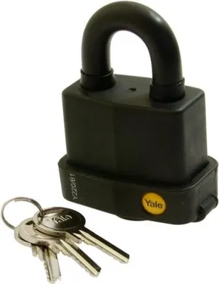 Produktbild von YALE Y220/71 Vorhängeschloss mit Riegel, laminierter Stahl, wasserdicht