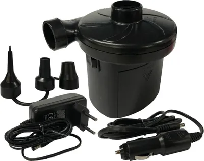 Produktbild von Elektrische Matratzenpumpe schwarz mit austauschbaren Aufsätzen zum Einpumpen und Auspumpen 220V 29P312-2EU
