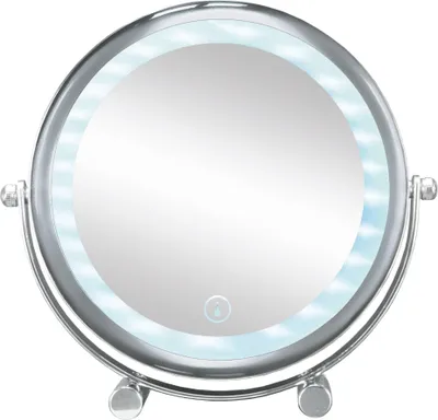 Produktbild von Kleine Wolke LED-Kosmetikspiegel BRIGHT MIRROR SHORTY Silberfarben