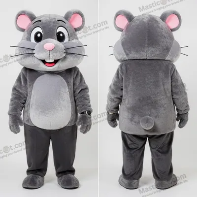 Produktbild von Graues, MASTICOT flauschiges Hamster-Maskottchen