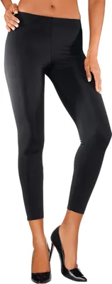 Produktbild von LASCANA Leggings glatter Stoff, leichter Formeffekt schwarz Größe 36/38