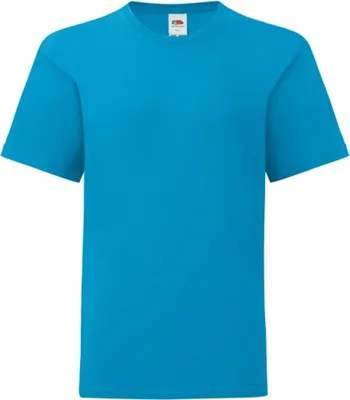 Produktbild von Fruit Of The Loom Jungen Iconic T-Shirt PC3388 (164) (Azurblau)