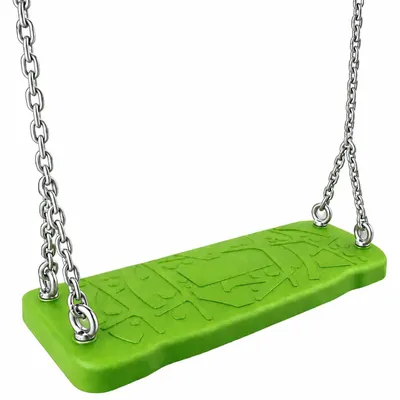 Produktbild von Gummischaukelsitz für Spielplatz – apfelgrün, + Edelstahlkette