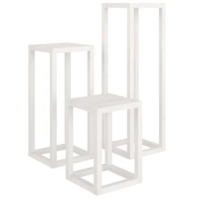 Immagine prodotto di vidaXL Set di 3 pezzi per piante in legno di pino massiccio bianco