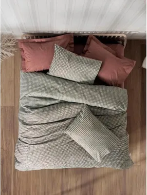Produktbild von Bettwäsche-Set, 220 x 240 cm, 100% Baumwolle Renforcé, Rot, 2 Kissenbezüge 60 x 60 cm, Pigmentdruck, 145 Fadenzahl