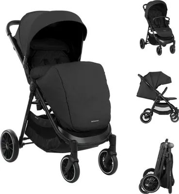 Produktbild von Kikkaboo Kinderwagen, Buggy Sarah faltbar verstellbar Getränkehalter bis 22 kg schwarz