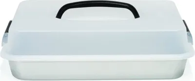 Image de Patisse moule a gâteau avec couvercle 35x24cm Silver-top P03689
