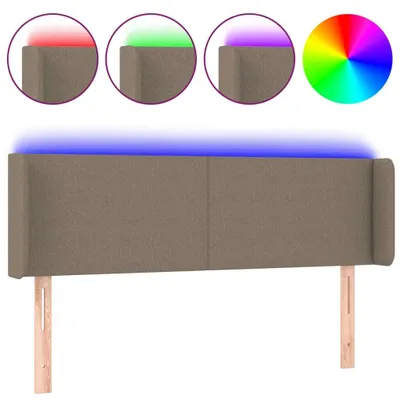 Produktbild von vidaXL LED Kopfteil Taupe 147x16x78/88 cm Stoff