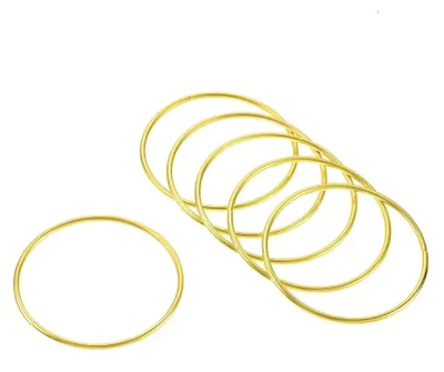 O-Ringe, ungeschweißt, Gold, 80 mm, 6 Stück, DIY