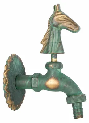 Produktbild von Nostalgie Auslaufventil Pferdkopf patiniert 1/2"
