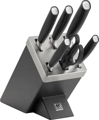 Obrázek produktu pro Zwilling Sada 5 nožů + nůžky v samoostřícím bloku stříbrná