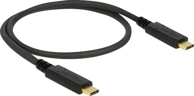 Obrázek produktu pro DeLOCK 83042, 0,5 m, USB C, USB C, USB 3.2 Gen 2 (3.1 Gen 2), 10 Gbit/s, Černá