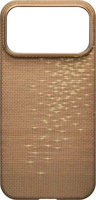 Image de Pitaka Ultra Slim Coque iPhone 17 Pro Max – Compatible avec MagSafe – Fabriqué en fibre d'Aramide – Bouton de contrôle de la caméra résistant aux rayures - Beige