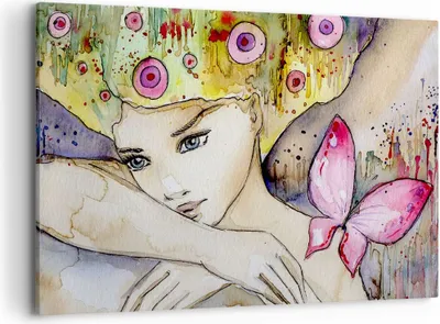 Produktbild von Bild auf Leinwand - Leinwandbild - Frau modern - 100x70cm - Wand Bild - Wanddeko - Wandbilder - Leinwanddruck - Bilder - Kunstdruck - Wanddekoration - Leinwand bilder - Wandkunst - AA100x70-3554