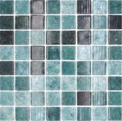 Produktbild von Schwimmbadmosaik Poolmosaik Glasmosaik grün anthrazit changierend Wand Boden Küche Bad Dusche MOS220-P56388_f