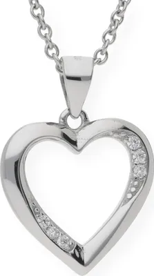 Produktbild von JuwelmaLux Anhänger Sterling Silber 925 Herz mit Zirkonia JL16-02-0099