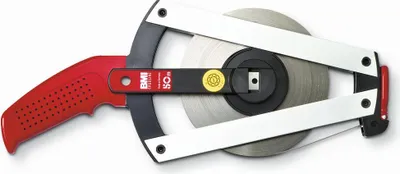 Produktbild von BMI Weißlackiertes Bandmaß, gedruckte Teilung, Breite 13 mm, Länge 50 m, robust