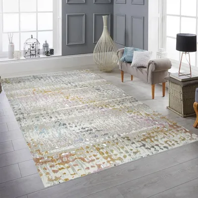Zdjęcie produktu dla Nowoczesny dywan z krótkim włosiem i eleganckim gradientem kolorów w kolorze beżowym multi Rozmiar - 80 x 150 cm