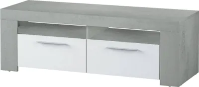 Image de Sparaxis - Meuble TV, 120x42x40h cm Blanc, 3 Étagères